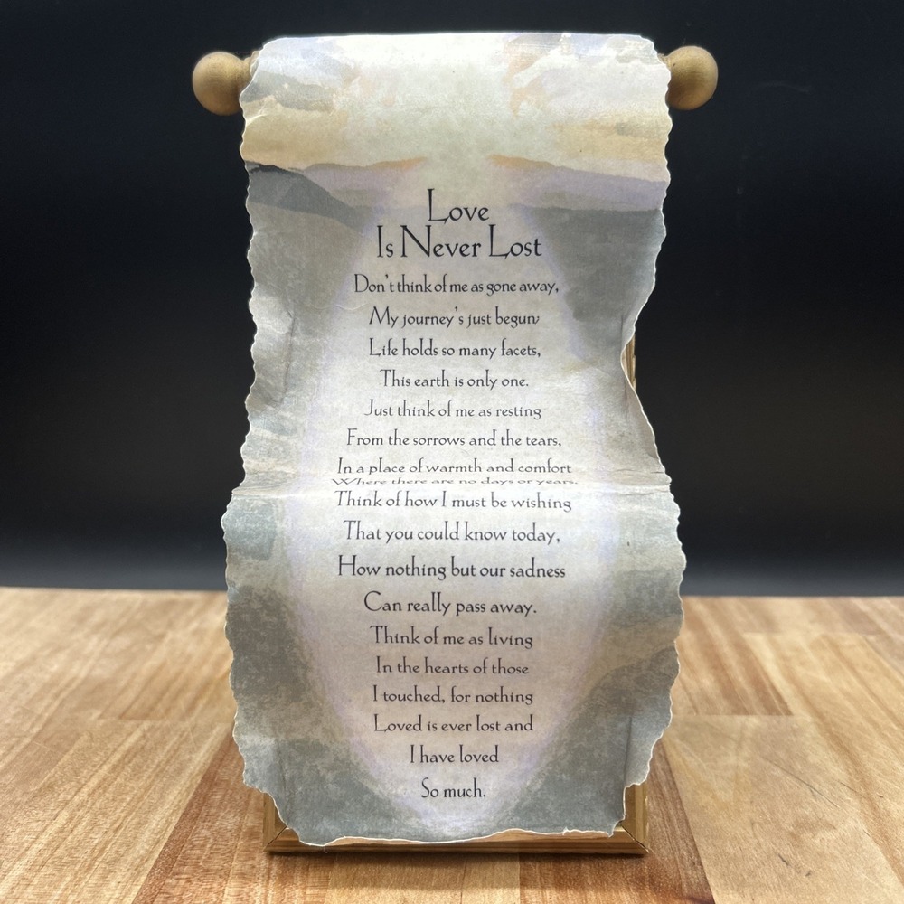 In Memory Of Plaque Love Is Never Lost Poem 4x8
